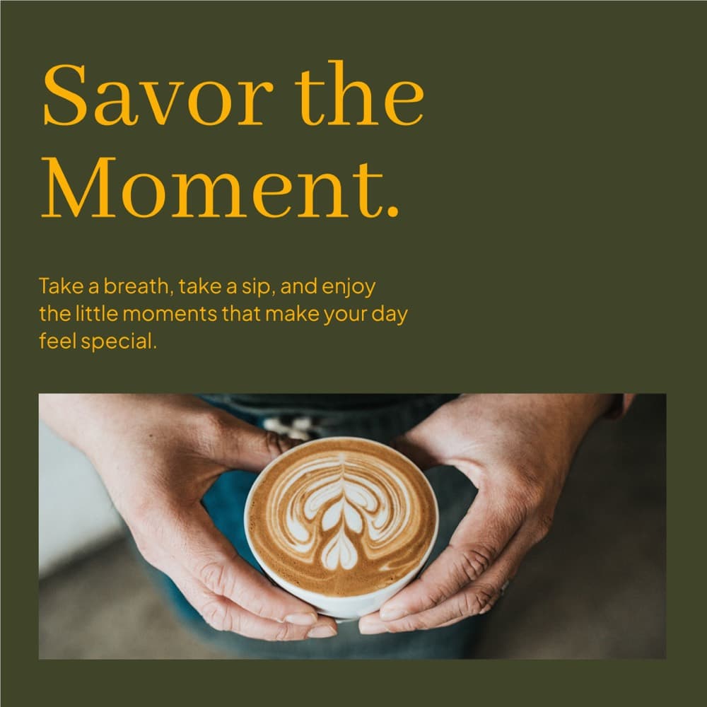 Modern coffee branding post