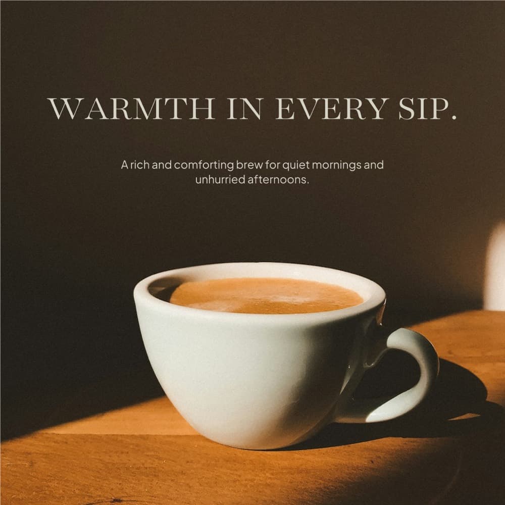 Warm coffee shop promotion