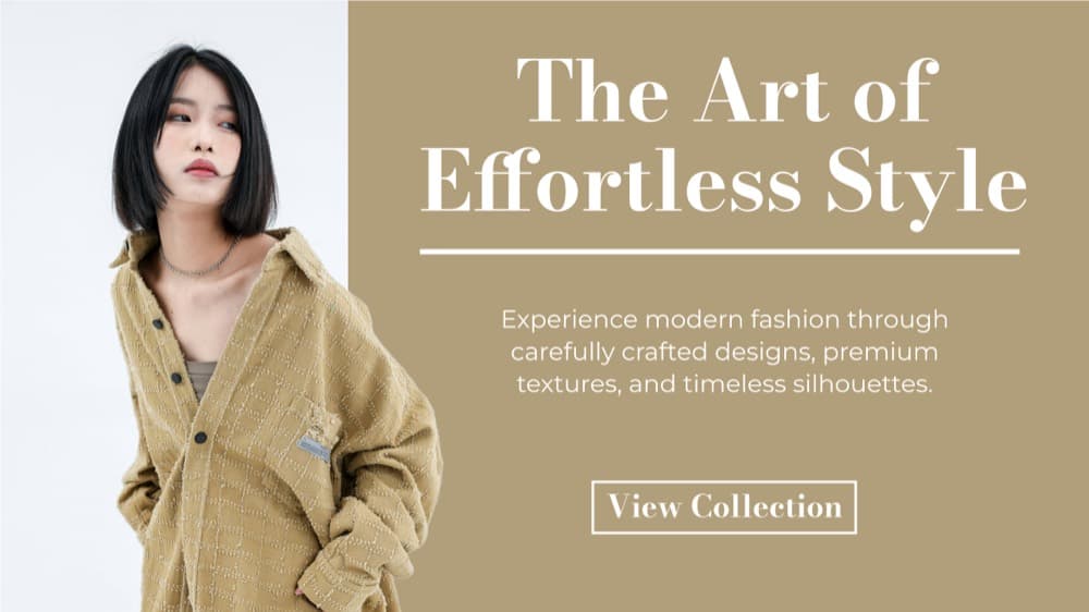 Editorial fashion campaign header