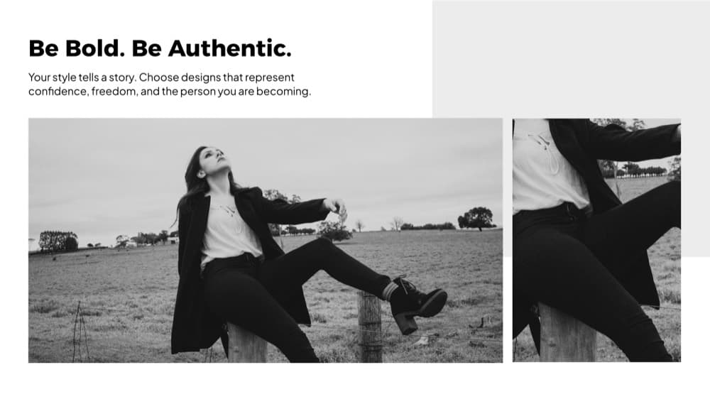 Minimal fashion editorial post