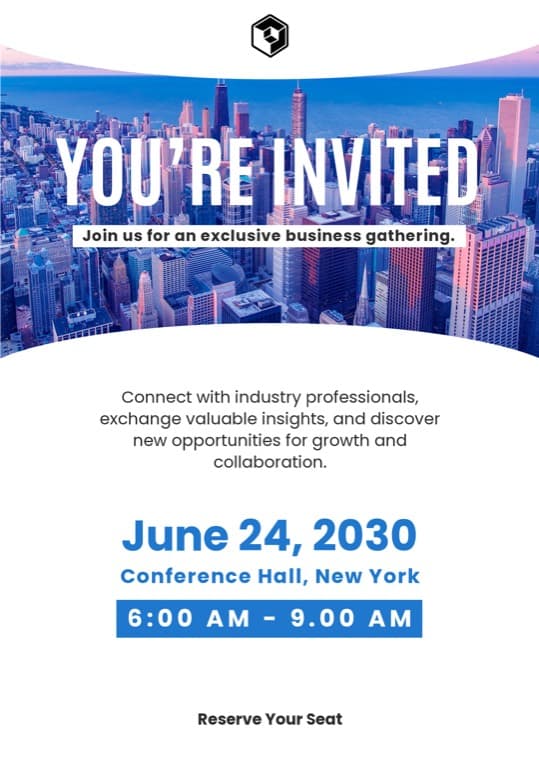 Corporate business invitation