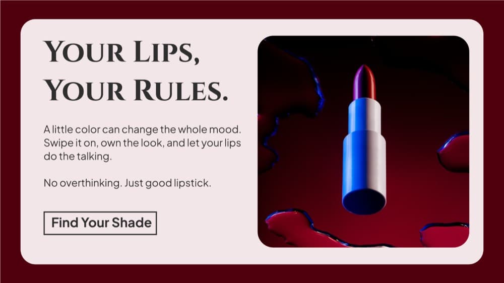 Luxury lipstick promotion