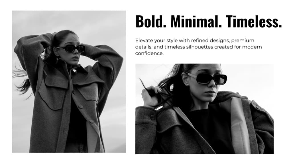 Monochrome fashion campaign